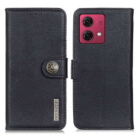 Funda de Cuero Cartera con Soporte Carcasa K02Z para Motorola Moto G84 5G Negro