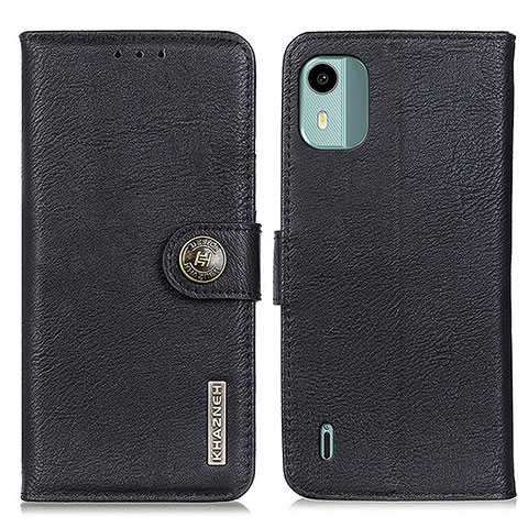 Funda de Cuero Cartera con Soporte Carcasa K02Z para Nokia C12 Negro