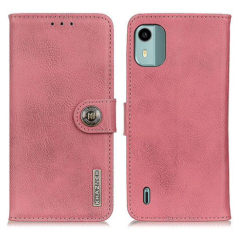 Funda de Cuero Cartera con Soporte Carcasa K02Z para Nokia C12 Plus Rosa