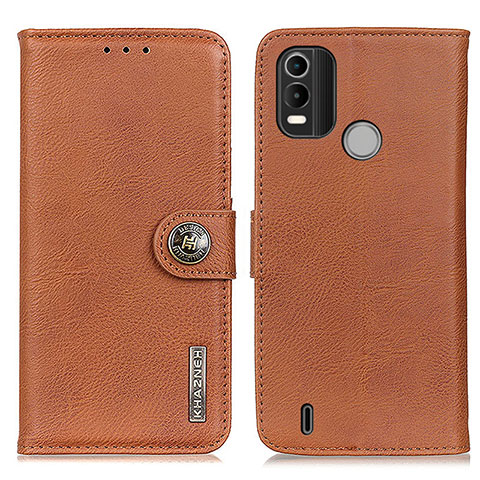 Funda de Cuero Cartera con Soporte Carcasa K02Z para Nokia C21 Plus Marron