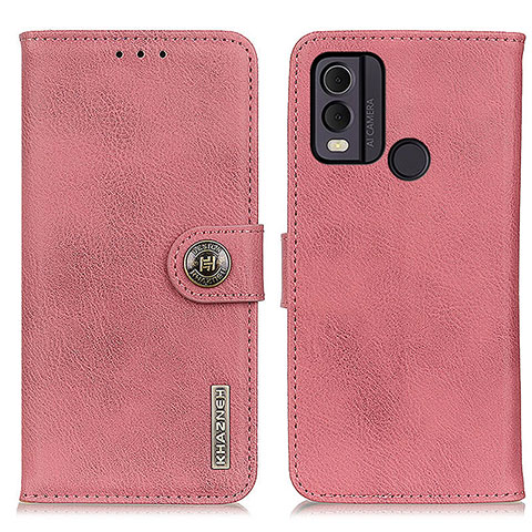 Funda de Cuero Cartera con Soporte Carcasa K02Z para Nokia C22 Rosa