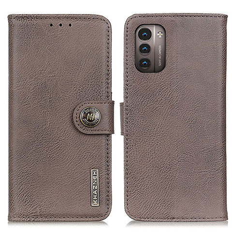 Funda de Cuero Cartera con Soporte Carcasa K02Z para Nokia G21 Gris