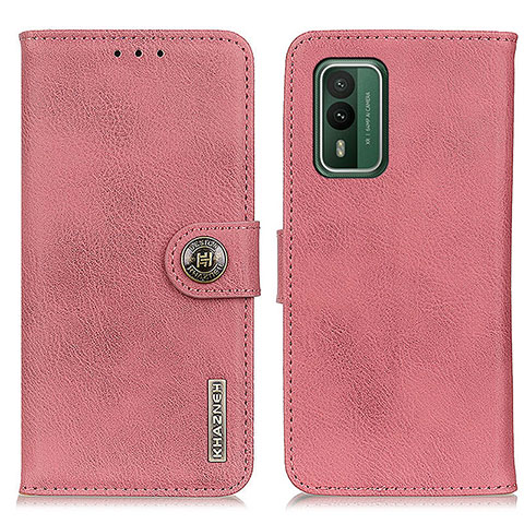 Funda de Cuero Cartera con Soporte Carcasa K02Z para Nokia XR21 Rosa