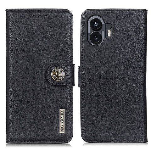 Funda de Cuero Cartera con Soporte Carcasa K02Z para Nothing Phone 2 Negro