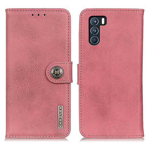 Funda de Cuero Cartera con Soporte Carcasa K02Z para Oppo K9 Pro 5G Rosa