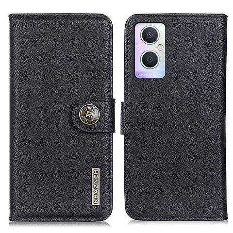 Funda de Cuero Cartera con Soporte Carcasa K02Z para Oppo Reno8 Lite 5G Negro