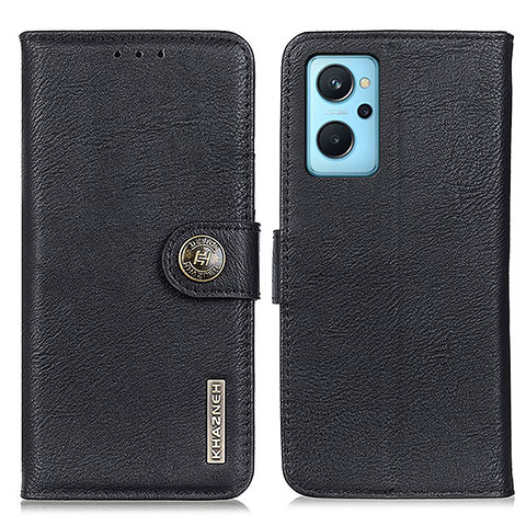 Funda de Cuero Cartera con Soporte Carcasa K02Z para Realme 9i 4G Negro