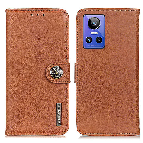 Funda de Cuero Cartera con Soporte Carcasa K02Z para Realme GT Neo3 5G Marron