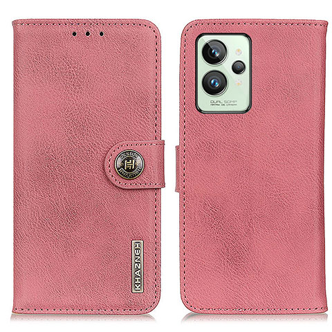 Funda de Cuero Cartera con Soporte Carcasa K02Z para Realme GT2 Pro 5G Rosa