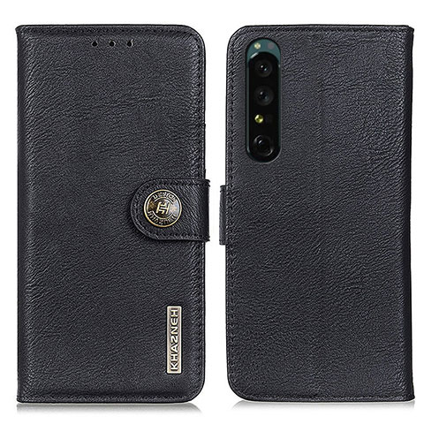 Funda de Cuero Cartera con Soporte Carcasa K02Z para Sony Xperia 1 IV Negro