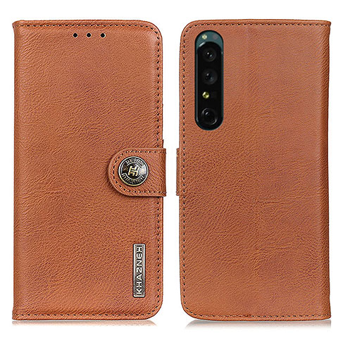 Funda de Cuero Cartera con Soporte Carcasa K02Z para Sony Xperia 1 IV SO-51C Marron