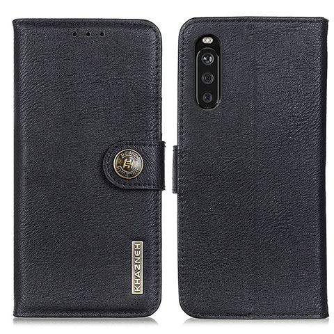 Funda de Cuero Cartera con Soporte Carcasa K02Z para Sony Xperia 10 III Lite Negro