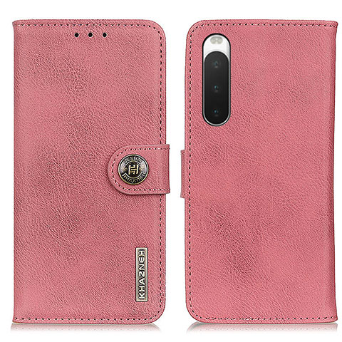 Funda de Cuero Cartera con Soporte Carcasa K02Z para Sony Xperia 10 IV Rosa