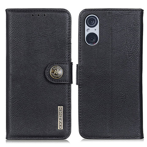 Funda de Cuero Cartera con Soporte Carcasa K02Z para Sony Xperia 5 V Negro