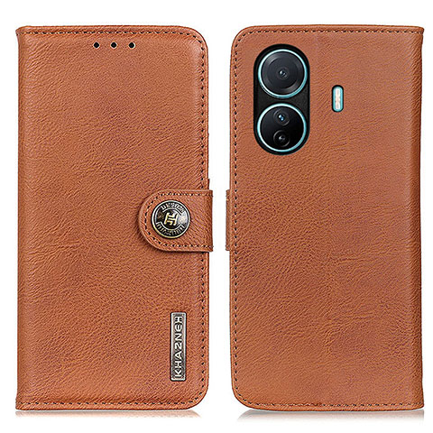 Funda de Cuero Cartera con Soporte Carcasa K02Z para Vivo iQOO Z6 Pro 5G Marron