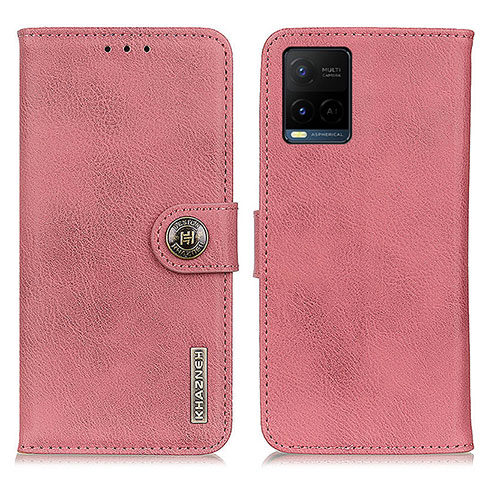 Funda de Cuero Cartera con Soporte Carcasa K02Z para Vivo Y33s Rosa