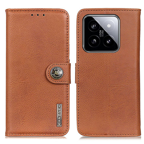 Funda de Cuero Cartera con Soporte Carcasa K02Z para Xiaomi Mi 14 Pro 5G Marron