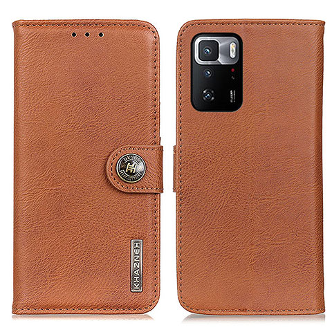 Funda de Cuero Cartera con Soporte Carcasa K02Z para Xiaomi Poco X3 GT 5G Marron