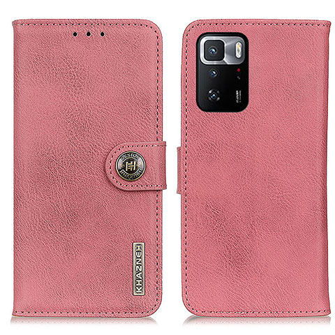 Funda de Cuero Cartera con Soporte Carcasa K02Z para Xiaomi Poco X3 GT 5G Rosa