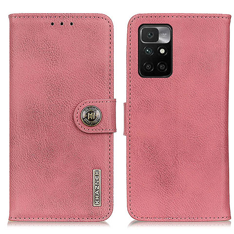 Funda de Cuero Cartera con Soporte Carcasa K02Z para Xiaomi Redmi 10 4G Rosa