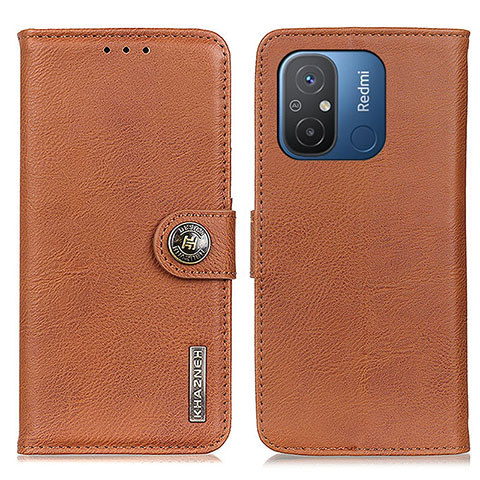 Funda de Cuero Cartera con Soporte Carcasa K02Z para Xiaomi Redmi 12C 4G Marron