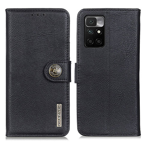 Funda de Cuero Cartera con Soporte Carcasa K02Z para Xiaomi Redmi Note 11 4G (2021) Negro