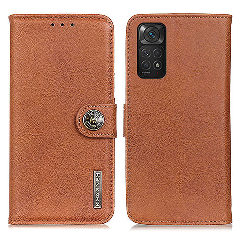 Funda de Cuero Cartera con Soporte Carcasa K02Z para Xiaomi Redmi Note 11 4G (2022) Marron