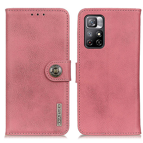 Funda de Cuero Cartera con Soporte Carcasa K02Z para Xiaomi Redmi Note 11 5G Rosa