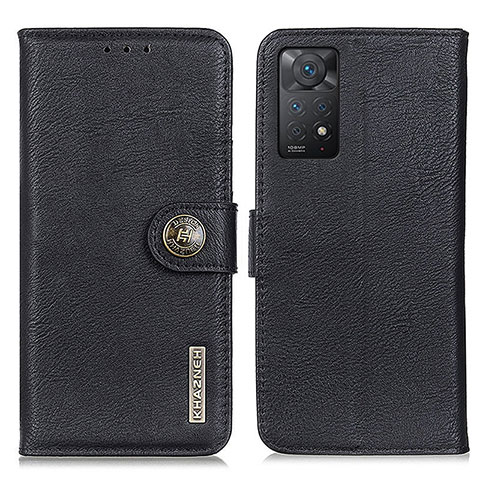 Funda de Cuero Cartera con Soporte Carcasa K02Z para Xiaomi Redmi Note 11 Pro 4G Negro