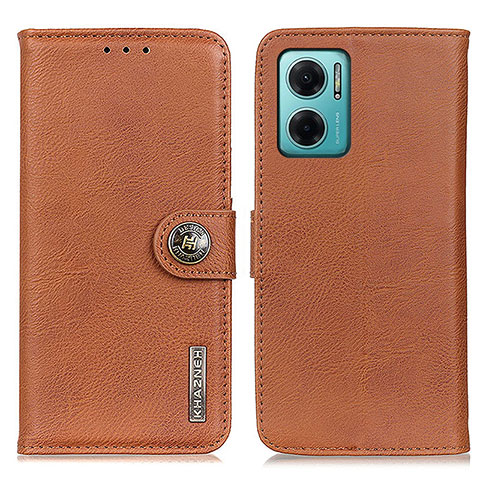 Funda de Cuero Cartera con Soporte Carcasa K02Z para Xiaomi Redmi Note 11E 5G Marron