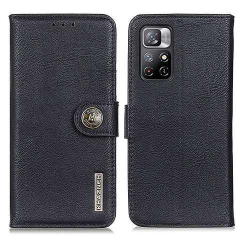 Funda de Cuero Cartera con Soporte Carcasa K02Z para Xiaomi Redmi Note 11T 5G Negro