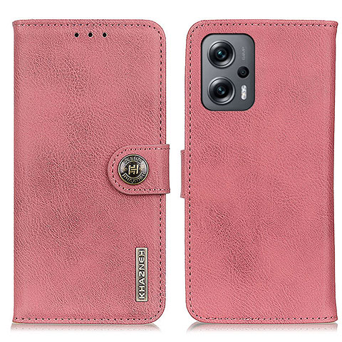 Funda de Cuero Cartera con Soporte Carcasa K02Z para Xiaomi Redmi Note 11T Pro+ Plus 5G Rosa