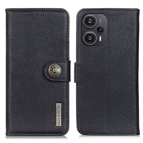 Funda de Cuero Cartera con Soporte Carcasa K02Z para Xiaomi Redmi Note 12 Turbo 5G Negro