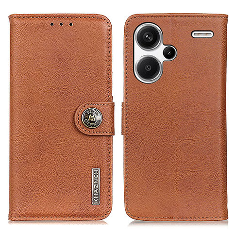 Funda de Cuero Cartera con Soporte Carcasa K02Z para Xiaomi Redmi Note 13 Pro+ Plus 5G Marron