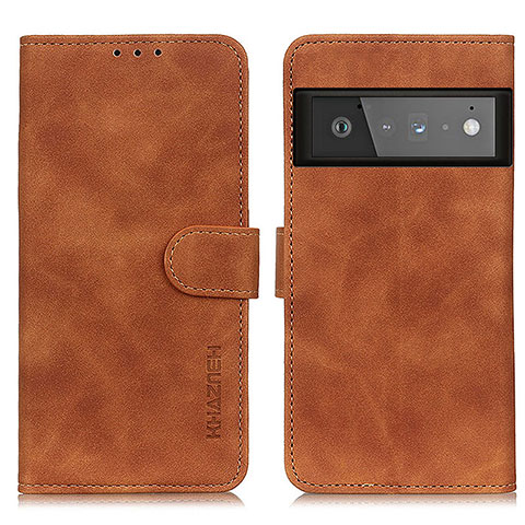 Funda de Cuero Cartera con Soporte Carcasa K03Z para Google Pixel 6 Pro 5G Marron