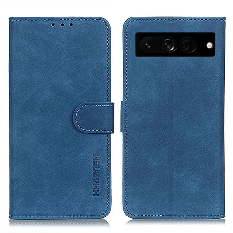 Funda de Cuero Cartera con Soporte Carcasa K03Z para Google Pixel 7 Pro 5G Azul