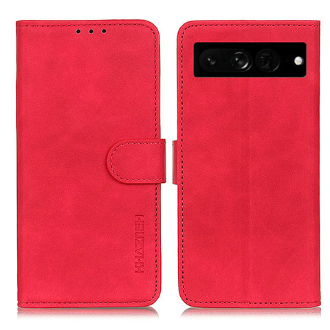 Funda de Cuero Cartera con Soporte Carcasa K03Z para Google Pixel 7 Pro 5G Rojo