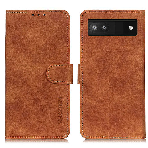 Funda de Cuero Cartera con Soporte Carcasa K03Z para Google Pixel 7a 5G Marron