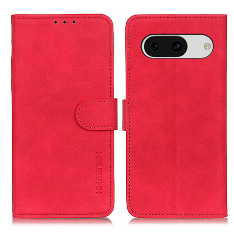 Funda de Cuero Cartera con Soporte Carcasa K03Z para Google Pixel 8a 5G Rojo