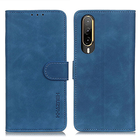 Funda de Cuero Cartera con Soporte Carcasa K03Z para HTC Desire 22 Pro 5G Azul