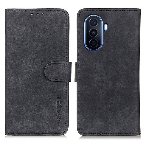 Funda de Cuero Cartera con Soporte Carcasa K03Z para Huawei Enjoy 50 Negro