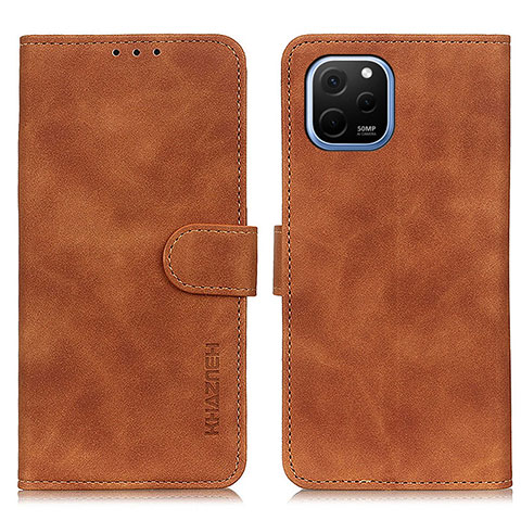 Funda de Cuero Cartera con Soporte Carcasa K03Z para Huawei Enjoy 50z Marron