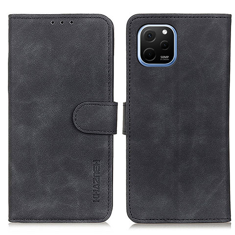 Funda de Cuero Cartera con Soporte Carcasa K03Z para Huawei Enjoy 50z Negro