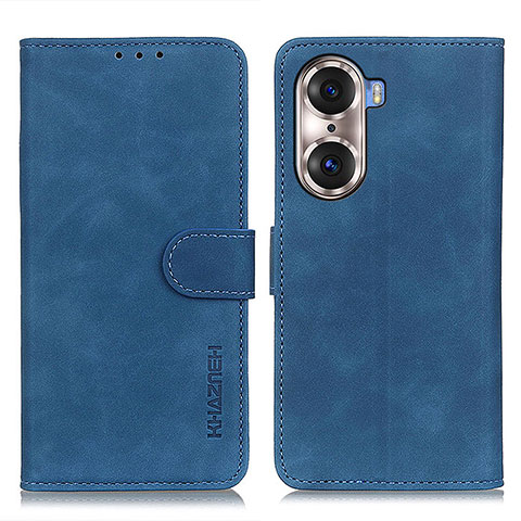 Funda de Cuero Cartera con Soporte Carcasa K03Z para Huawei Honor 60 5G Azul