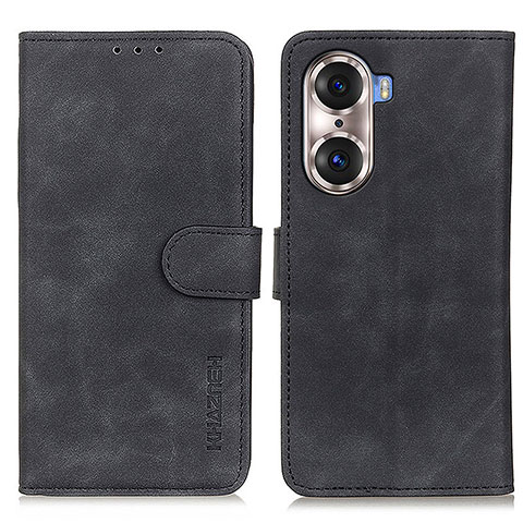 Funda de Cuero Cartera con Soporte Carcasa K03Z para Huawei Honor 60 Pro 5G Negro