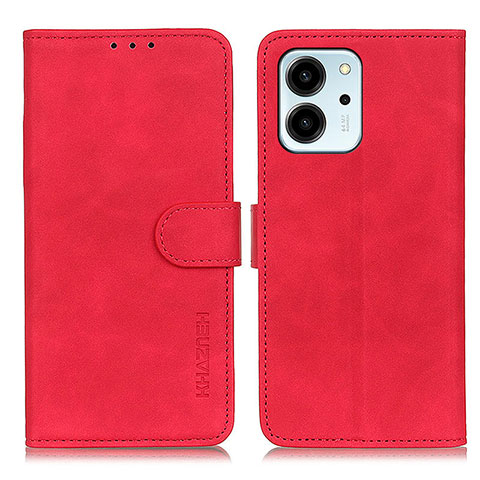 Funda de Cuero Cartera con Soporte Carcasa K03Z para Huawei Honor 80 SE 5G Rojo