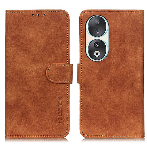 Funda de Cuero Cartera con Soporte Carcasa K03Z para Huawei Honor 90 5G Marron