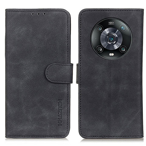 Funda de Cuero Cartera con Soporte Carcasa K03Z para Huawei Honor Magic4 Pro 5G Negro