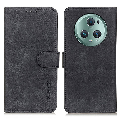 Funda de Cuero Cartera con Soporte Carcasa K03Z para Huawei Honor Magic5 Pro 5G Negro