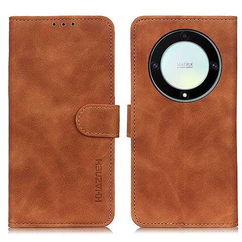 Funda de Cuero Cartera con Soporte Carcasa K03Z para Huawei Honor X9a 5G Marron